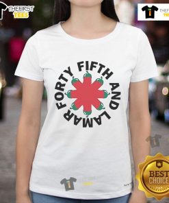 Top Forty-Fifth and Lamar ladies tee featuring a stylish design perfect for casual outings and everyday wear.