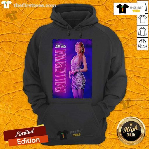 Stylish John Wick Ballerina hoodie featuring bold graphics, perfect for fans of the action-packed franchise.