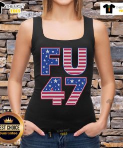 Top FU 47 Anti-Trump Tank Top featuring bold graphics, perfect for expressing political views in style.