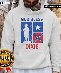 Alt Text: Top God Bless Dixie Southern Soldier Hoodie featuring a classic design for proud Southern heritage.