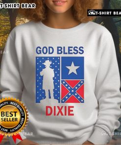 Top God Bless Dixie Southern Soldier Sweatshirt featuring a patriotic design, perfect for Southern pride and comfort.