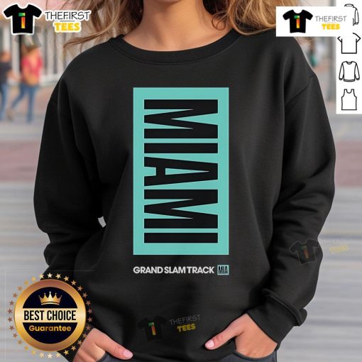 Top Grand Slam Track Miami Sweatshirt featuring a stylish design, perfect for sports fans and casual wear.