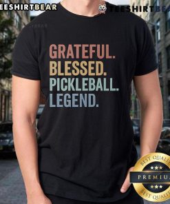 Top Grateful Blessed Pickleball Legend T-Shirt featuring vibrant graphics and a comfortable fit for pickleball enthusiasts.