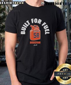 Top Hunter Brown Built For Fuel Houston Astros T-Shirt featuring vibrant team colors and player's name, perfect for fans.