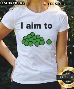 Top I Aim To Peas Ladies Tee featuring playful vegetable graphics, perfect for casual wear and expressing a fun personality.