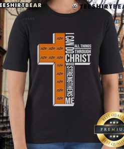 Alt Text: Oregon State Beavers logo on a ladies tee with 'I Can Do All Things Through Christ Who Strengthens Me' design.