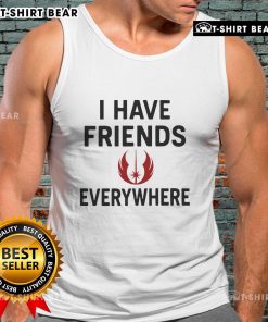 Top I Have Friends Everywhere Star Wars Tank Top featuring iconic characters in a stylish, vibrant design.