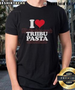Top I Love Triibupasta T-Shirt featuring a stylish design for pasta lovers, perfect for casual wear.