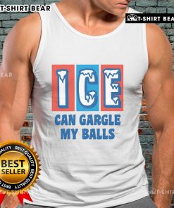Top ICE Can Gargle My Balls tank top featuring a bold graphic design on a stylish sleeveless shirt.
