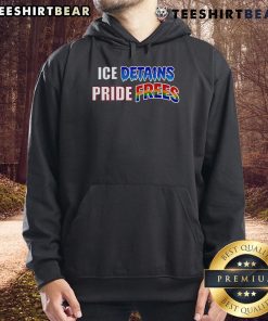 Top ICE detains Pride Fress hoodie featuring a vibrant design celebrating LGBTQ+ rights and freedom.