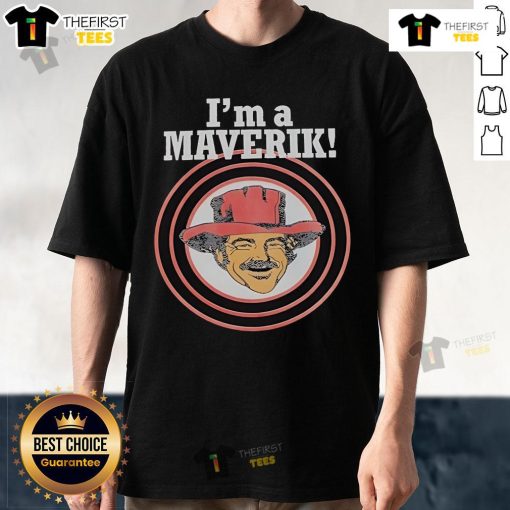 Top I'M A Maverik Cowboy T-Shirt featuring bold graphics and western style, perfect for cowboy enthusiasts.