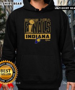 Top Indiana Pacers 2025 NBA Finals Trophy Hoodie featuring team colors and logo, perfect for fans and collectors.