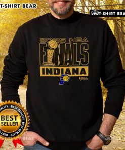 Top Indiana Pacers 2025 NBA Finals Trophy Sweatshirt featuring team colors and logo, perfect for Pacers fans.