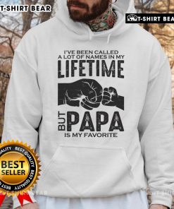 Cozy hoodie featuring 'Papa is my favorite' design, perfect for Father's Day gifts and celebrations.