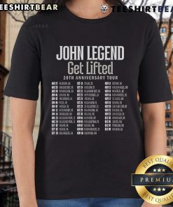 Top John Legend Get Lifted 20th Anniversary World Tour 2025 Ladies Tee featuring stylish design and vibrant colors.