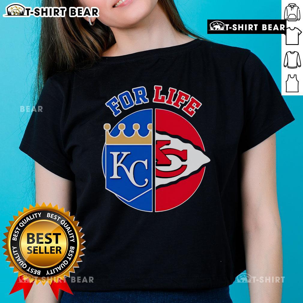 Top Kansas City Chiefs And Royals For Life Ladies Tee Top Kansas City Chiefs and Royals for Life Ladies Tee featuring team logos and vibrant colors for sports fans.