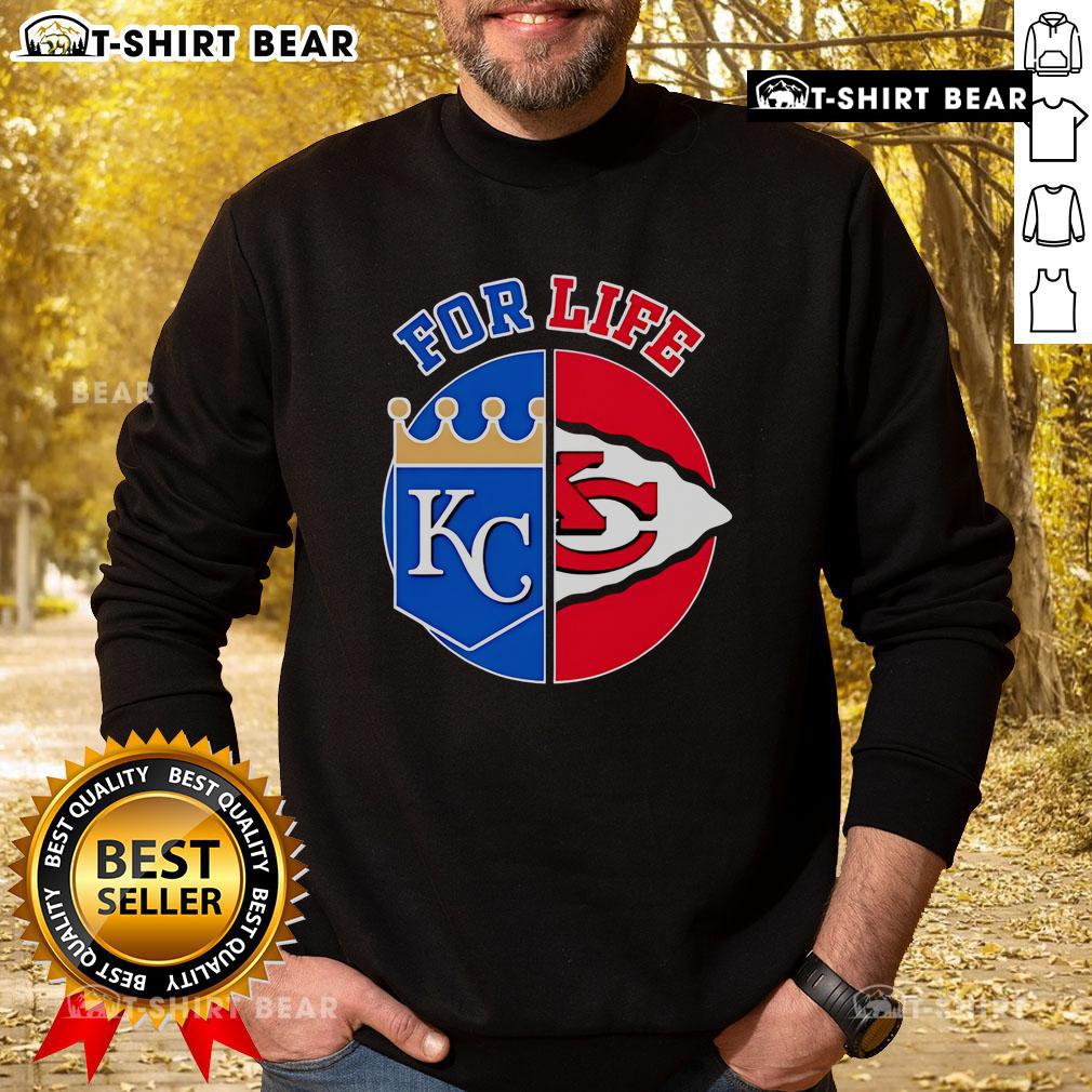 Top Kansas City Chiefs And Royals For Life Sweatshirt Top Kansas City Chiefs and Royals For Life sweatshirt featuring team logos, perfect for fans and game day wear.