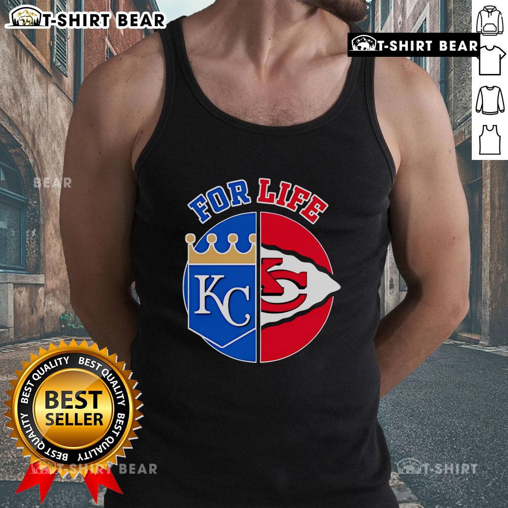 Top Kansas City Chiefs And Royals For Life Tank Top Alt Text: Top Kansas City Chiefs and Royals For Life tank top featuring team logos and vibrant colors, perfect for fans.
