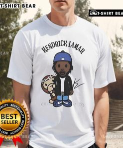 Top Kendrick Lamar With Monkey Chibi T-Shirt featuring vibrant graphics of Kendrick and a playful monkey design.