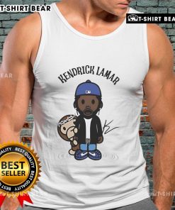 Kendrick Lamar chibi tank top featuring a playful monkey design, perfect for fans of hip-hop and unique fashion.