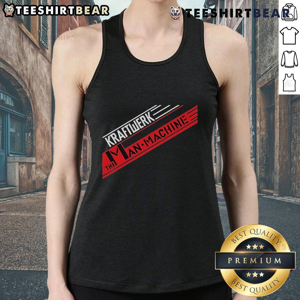 Top Kraftwerk The Man Machine Tank Top Stylish Top Kraftwerk The Man Machine tank top featuring iconic graphics and sleek design, perfect for music fans.