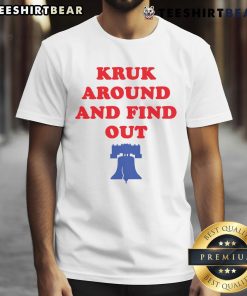Alt Text: Top Kruk Around And Find Out Bella Canvas Philadelphia Baseball T-Shirt in vibrant colors, perfect for fans.