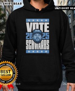 Top Kyle Schwarber 2025 Vote Hoodie featuring bold graphics, perfect for fans supporting Schwarber's campaign.