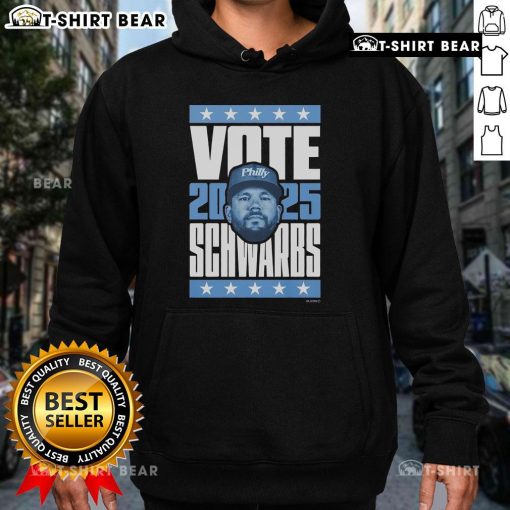 Top Kyle Schwarber 2025 Vote Hoodie featuring bold graphics, perfect for fans supporting Schwarber's campaign.