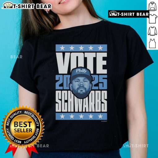 Top Kyle Schwarber 2025 Vote Ladies Tee featuring a stylish design for fans supporting Kyle Schwarber's campaign.