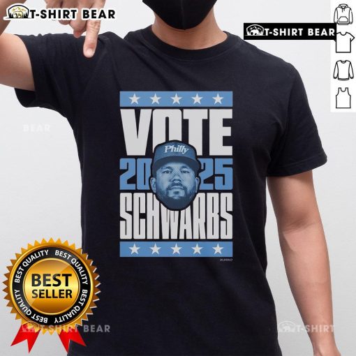 Top Kyle Schwarber 2025 Vote T-Shirt featuring bold graphics and vibrant colors for baseball fans and supporters.