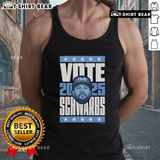 Top Kyle Schwarber 2025 Vote Tank Top featuring a bold design celebrating the baseball star and his upcoming campaign.