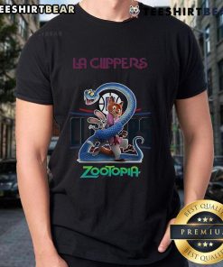 Top La Clippers Zootopia 2 T-Shirt featuring vibrant graphics and team colors for fans of both basketball and animation.
