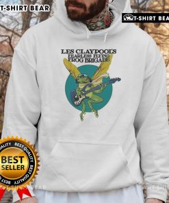 Top Les Claypool's Fearless Flying Frog Brigade green hoodie featuring summer-themed design, perfect for fans.