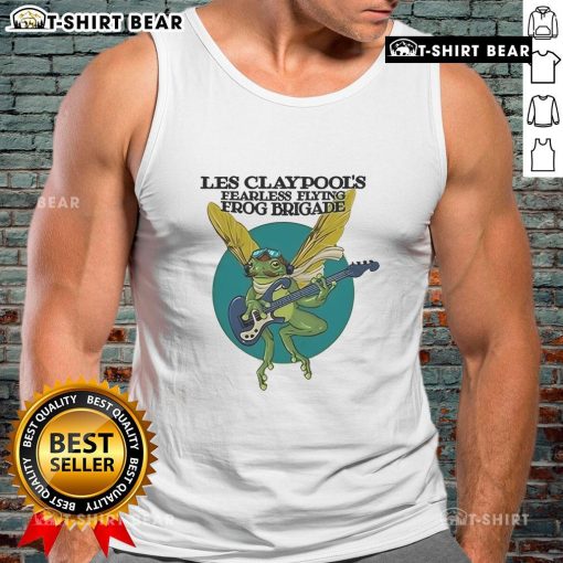 Top Les Claypool's Fearless Flying Frog Brigade Summer of Green Tank Top featuring vibrant frog design and summer vibes.