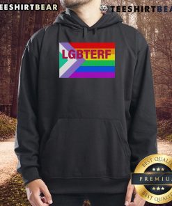 Top LGBTERF LGBT Flag Hoodie featuring vibrant rainbow colors and a stylish design for pride and inclusivity.
