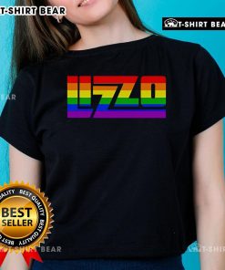 Top Lizzo Pride Ladies Tee featuring vibrant colors and a bold design celebrating love and self-expression.