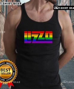 Colorful Top Lizzo Pride Tank Top featuring vibrant rainbow colors and a bold design celebrating LGBTQ+ pride.
