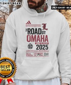 Alt Text: Top Louisville Cards 2025 Road to Omaha hoodie featuring team colors and logo, perfect for fans and supporters.