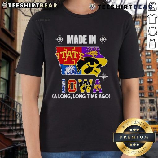 Top Made in Iowa A Long Long Time Ago Ladies Tee featuring a stylish design, perfect for casual wear and Iowa pride.
