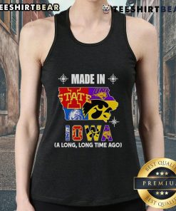 Top Made in Iowa A Long Long Time Ago Tank Top featuring a vintage design and comfortable fit for casual wear.