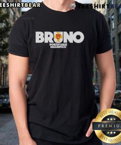 Alt Text: Top Manchester United F.C. Bruno Portuguese Magnifico T-Shirt featuring vibrant design and club logo, perfect for fans.