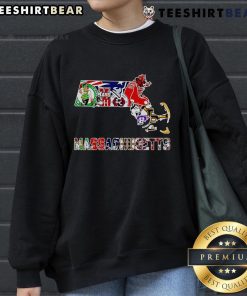 Cozy Top Massachusetts Sports Map Sweatshirt featuring vibrant state sports icons and a stylish design for fans.