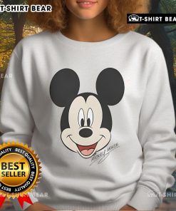 Top Mickey Mouse Disney big face sweatshirt featuring a vibrant design, perfect for fans and casual wear.