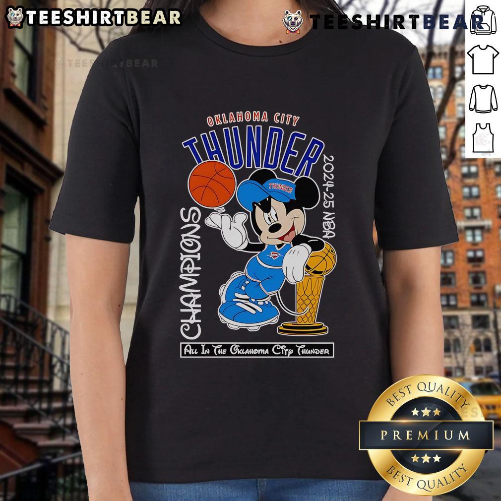 Top Mickey Mouse Oklahoma City Thunder 2024 25 Nba Champions Ladies Tee Top Mickey Mouse Oklahoma City Thunder 2024-25 NBA Champions ladies tee showcasing vibrant design and team spirit.