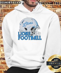 Top NFL Detroit Lions football helmet hoodie featuring team colors and logo, perfect for fans and game day attire.