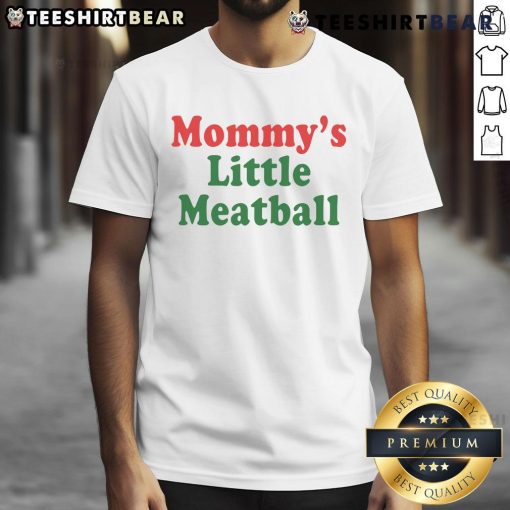 Alt Text: Top Nicolas Vansteenberghe Mommy's Little Meatball T-Shirt featuring a fun design, perfect for casual wear.