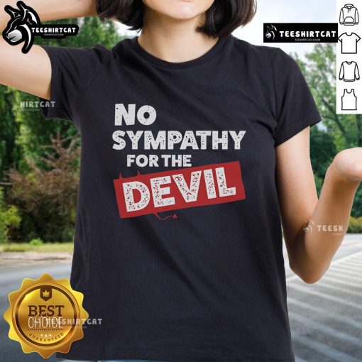 Top No Sympathy For The Devil Ladies Tee featuring bold graphic print, perfect for stylish casual wear.