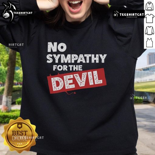 Top No Sympathy For The Devil Sweatshirt featuring bold graphic design and comfortable fit for stylish casual wear.
