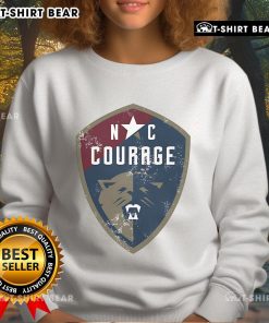 Alt Text: Vintage primary logo sweatshirt featuring the Top North Carolina Courage team emblem in bold colors.