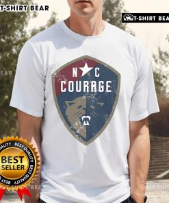 Top North Carolina Courage vintage primary logo t-shirt featuring bold team colors and classic design for fans.